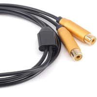 2.6FT 80Cm Usb Type C Male Naar Dual Vrouwelijke Rca Stereo Audio Y Splitter Adapter Kabel Voor USB-C Apparaten