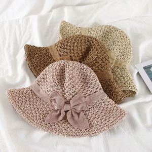 Sombrero de Paja con Lazo para Mujer, Estilo Veraniego, para Viajes a la Playa, Protección Solar - Product Image 6