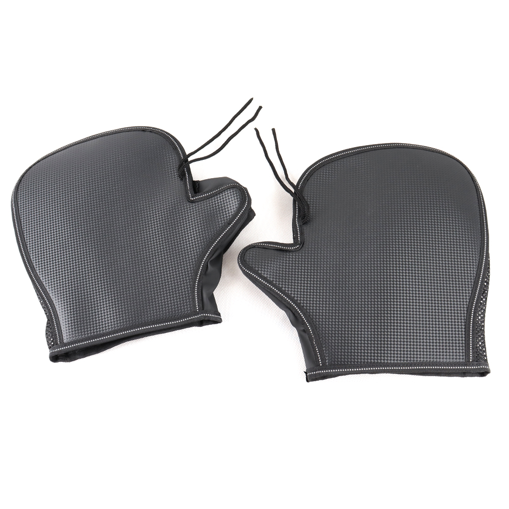 Лето охлаждение ПВХ кожу и сеточную подкладку Защита от ультрафиолетовых лучей Мотоцикл Скутер руль муфты перчатки мотоциклетные перчатки ручной защитный чехол черного цвета