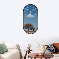 Horloge murale silencieuse en plastique, style abstrait, pour la maison, sans tic-tac, décoration murale moderne, ornement pour appartement, décoration murale artistique
