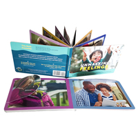 Impresión de Libros de Cartón Personalizados de Fábrica con Bajo MOQ, Libros de Actividades Educativas con Tapa Dura, Libros con Solapas, Encuadernación Perfecta, Impresión en Película