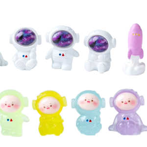Offre Spéciale 3D rougeoyant lumineux espace fusée astronaute humain garçon et fille jardin accessoires fée Figurines Miniature personnes modèle - Product Image 1