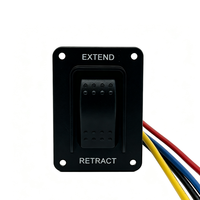 Interrupteur à bascule DPDT 12V 24V marche/arrêt/marche momentané étanche avec faisceau de câblage pour camping-car, remorque, bateau, actionneur linéaire