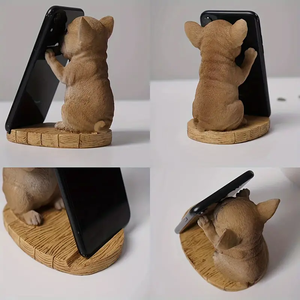 Sevimli köpek cep telefon tutucu reçine Smartphone masaüstü tutucu hayvan cep telefon tutucu tüm cep telefonları telefonları için uygun - Product Image 2