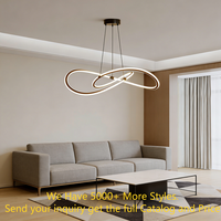 Luminaire suspendu LED minimaliste, lustre moderne contemporain pour salon, salle à manger, chambre à coucher