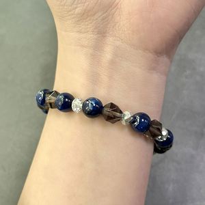 Bracelet en pierre naturelle avec perles de verre colorées, protection EMF, vente en gros directe d'usine, taille ajustable - Product Image 4