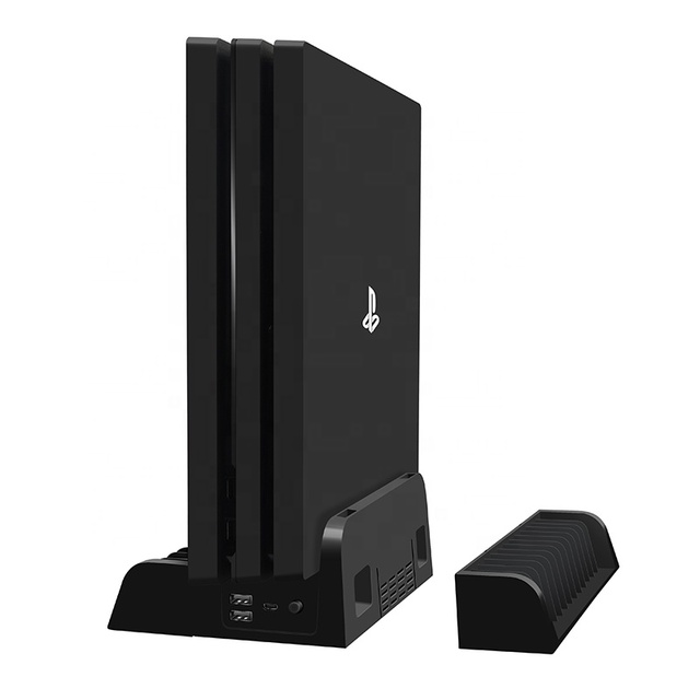 Playstation4 Game Console Multifunction Vertical Control Cooling Stand Cradle Controller Charger Station for PS4 Pro Slim