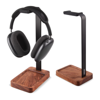 Porte-casque en bois de noyer et aluminium