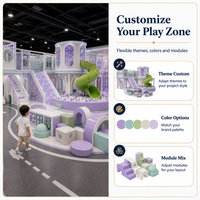 Structure de jeu souple multi-niveaux pour enfants, type labyrinthe, avec mur d'escalade Néon Galaxie, certifiée CE pour projets FEC