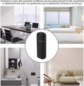 Diffuseur de parfum ultrasonique rechargeable par USB en plastique CE personnalisé pour grille d'aération de voiture avec fonction de minuterie, vente en gros - Product Image 2