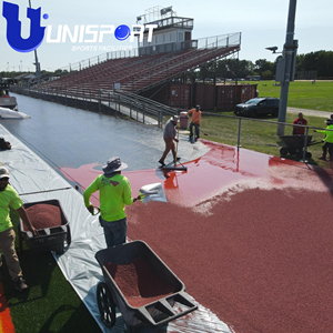 Système de revêtement par pulvérisation certifié Unisport IAAF piste de course 2022 piste de course de qualité offre spéciale - Product Image 3