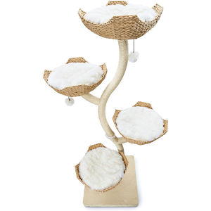 Fabrikant Groothandel Houten Sisal Grote Kattenboom Krabpaal Kattencondo Toren Moderne Kattenklimtoren - Product Image 6