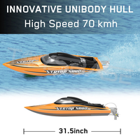 Matériel en plastique Offre Spéciale 44mph Super High Speed Large RC Jet Boat-App-Controlled 500m Distance à distance QF