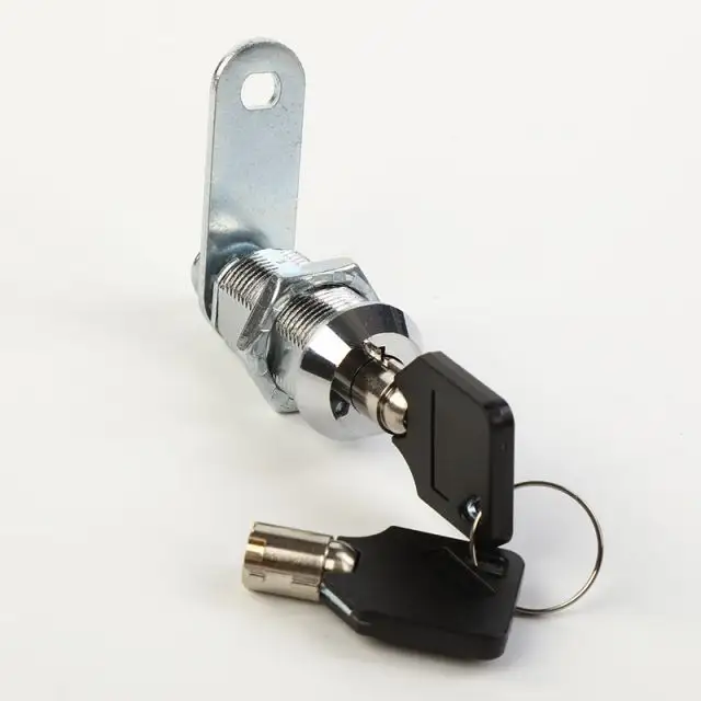 H1071 عالية الأمن سبائك الزنك مقبض لخزانات المطبخ مرتبطا على حد سواء مفتاح أنبوبي قفل خزانة