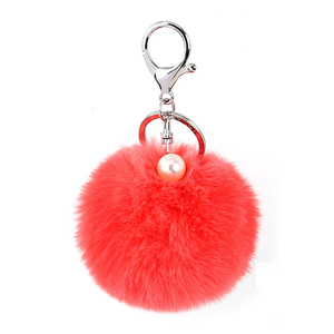<span class=keywords><strong>Porte</strong></span>-clé en <span class=keywords><strong>fourrure</strong></span> de lapin, <span class=keywords><strong>renard</strong></span>, peluche, peluche, peluche, imitation boule, <span class=keywords><strong>pompon</strong></span>, vente en gros - Product Image 4