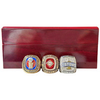 Transfrontalier vente chaude en gros Detroit Pistons 1989-1990 2004 3 pièces ensemble championnat anneau mode bijoux anneau
