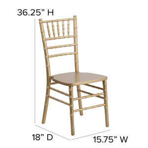 Sedie Chiavari in Resina Plastica Dorata di Alta Qualità per Eventi, Matrimoni e Banchetti - Product Image 2