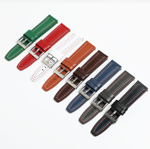Bracelets de montre classiques en cuir véritable à dégagement rapide 20 mm 22 mm pour hommes et femmes - Product Image 1