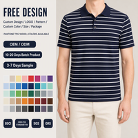 Polo en tricot côtelé vintage en coton pour homme, style décontracté, manches courtes, personnalisé OEM, pour la vente en gros