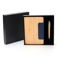 Agenda de Lujo con Cubierta de Cuero PU, Estilo Ejecutivo, Juego de Cuaderno y Bolígrafo de Tapa Dura para Regalos Corporativos
