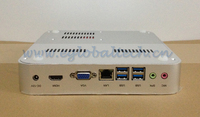 Mini PC EGLOBAL sin Ventilador para Juegos y Uso Comercial, Intel Core I3-5005U, 6 Puertos USB, 2 Pantallas, 2 DDR3L, M.2, RJ45, Giga LAN, Win10, Audio, Linux