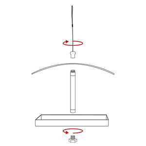 JH-Mech 금속 스탠딩 버드 피더 비바람에 견디는 튼튼한 높이 조절 가능 스테인리스 스틸 메타 스탠드 버드 피더 - Product Image 3