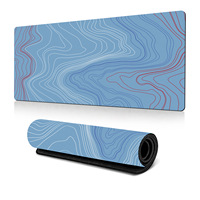 Grand tapis de souris pour jeux vidéo, tapis de bureau, tissu micro-tissé supérieur, base en caoutchouc antidérapante, bords cousus, résistant à l'eau, pour les joueurs
