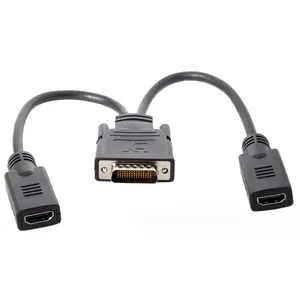 8 pouces DMS 59pin mâle vers double double HDMI femelle Y Splitter câble adaptateur vidéo DMS-59 connecteur convertisseur 0.2m DMS59 vers Hdmi cab