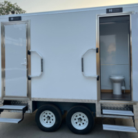 Remorque de toilette mobile moderne écologique et personnalisable toilette d'urgence extérieure portable pour le camping et les chantiers de construction