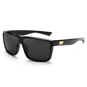 Nouvelles lunettes de soleil carrées pour hommes, polarisées UV400, monture en PC, verres TAC, lunettes de sport d'extérieur, couleur noire - Product Image 1
