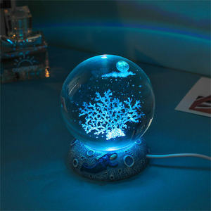 6/8cm boule <span class=keywords><strong>de</strong></span> cristal colorée LED veilleuse 3D océan <span class=keywords><strong>mer</strong></span> animaux cadeaux d'anniversaire pour enfants décor <span class=keywords><strong>de</strong></span> chambre à coucher atmosphère lampe <span class=keywords><strong>de</strong></span> nuit - Product Image 6