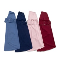 Nouveaux hijabs en jersey uni de qualité supérieure, prêts à porter, avec boutons-pression au dos, hijabs en jersey extensible, vente en gros