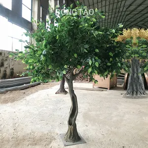 Songtao Künstliche Pflanze Grün Ficus Baum Gefälschte Plastik pflanzen Home Hotel Dekoration Banyan Bäume