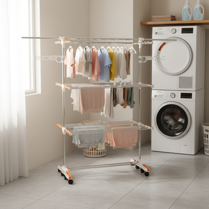 [HOME FRIEND] 6-Tier Premium+Extension Bar Multi layer <b>Drying</b> <b>Rack</b> built for convenient use and neat indoor clothes <b>drying</b> - Product Image 3