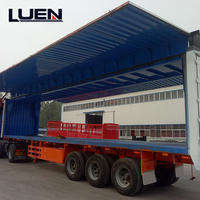 Prix d'usine Bonne Qualité LUEN 3 Essieux Fermé Container Van Box Cargo Semi Remorque
