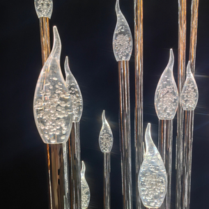 إضاءة زخرفية جديدة لقاعات الأفراح، مصابيح كريستالية حديدية مضيئة لتزيين المسرح وديكورات حفلات الزفاف والمناسبات - Product Image 4