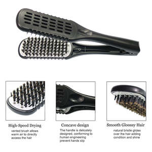 Cerdas <span class=keywords><strong>de</strong></span> jabalí <span class=keywords><strong>de</strong></span> secado <span class=keywords><strong>de</strong></span> alta velocidad, madera contrachapada doble, Clip <span class=keywords><strong>de</strong></span> planchado <span class=keywords><strong>de</strong></span> iones rectos, <span class=keywords><strong>cepillo</strong></span> <span class=keywords><strong>de</strong></span> férula Bang, <span class=keywords><strong>cepillo</strong></span> para alisar el <span class=keywords><strong>cabello</strong></span> con toothlet - Product Image 4