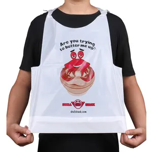 Hot Sell Custom Printed Lobster Crab Adult Bibs Dining Apron Bib Adult Get Ready For A Seafood Feast