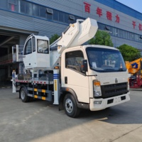 Camion nacelle télescopique Sinotruk 6 roues RHD léger 38 m avec stabilisateurs à verrouillage