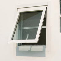 Fenêtre à auvent en aluminium à double vitrage à rupture de pont thermique, étanche, pour maison et appartement – Offre Spéciale