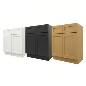 Gabinetes de cocina bajos RTA de Alliance Building Materials, modelos B33-B36, gabinete moderno de madera con 2 cajones para cocina, lavandería, hogar u oficina. - Product Image 1