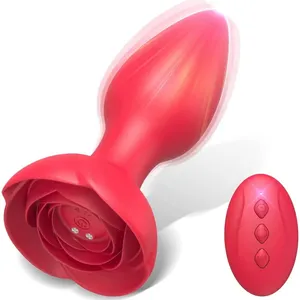 All'ingrosso telecomando rosa vibratore anale Butt Plug giocattoli del sesso anale per donna e uomo vibratore massaggiatore anale