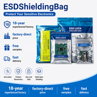 Sac refermable antistatique avec logo personnalisé imprimé, protection ESD, résistant à l'humidité pour composants électroniques PCB