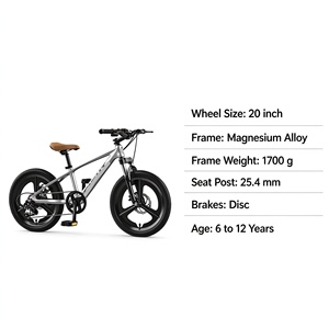 Vélo de montagne pour enfants, cadre en alliage de magnésium léger de 20 pouces, frein à disque, pneus larges, pour enfants de 10 à 12 ans, vélo d'extérieur - Product Image 6