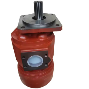 Bomba hidráulica de engranajes doble de hierro fundido rojo de alta presión con eje estriado para cargadora, piezas de repuesto hidráulicas al por mayor - Product Image 5