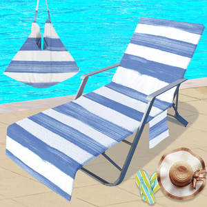 Serviette de <span class=keywords><strong>piscine</strong></span> Chaise longue housse de chaise de plage serviette en microfibre serviette de plage surdimensionnée personnalisée sans sable avec poches latérales - Product Image 1