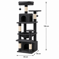 Arbre à chat double de luxe avec paniers, vente en gros, produit phare