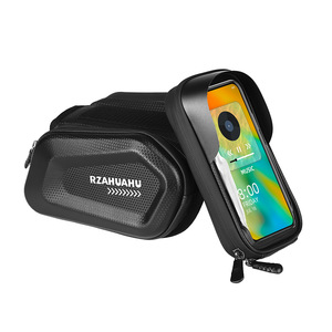 Voyage en plein air vélo cyclisme avant vélo <span class=keywords><strong>cadre</strong></span> sac coque dure pression étanche vélo téléphone sac - Product Image 3