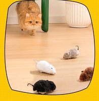 Jouets interactifs : Souris en peluche à remonter, jouet pour chat, jouet pour animaux de compagnie, jouet de course pour chats