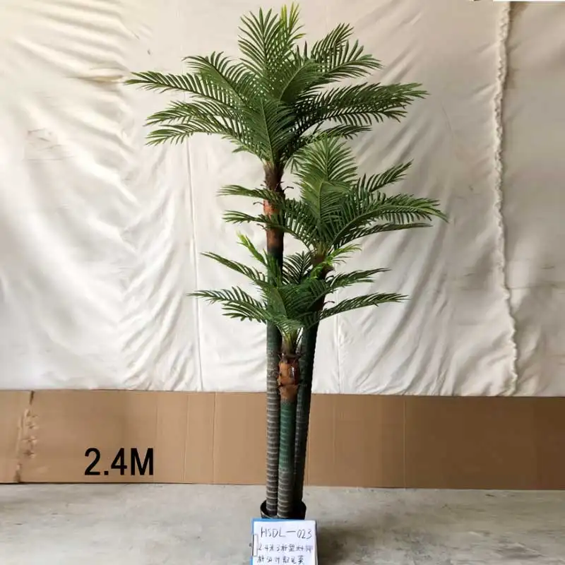 Pohon Palem Plastik Kecil, Pohon Tanaman Bonsai Buatan untuk Dalam Ruangan Panjang 130Cm